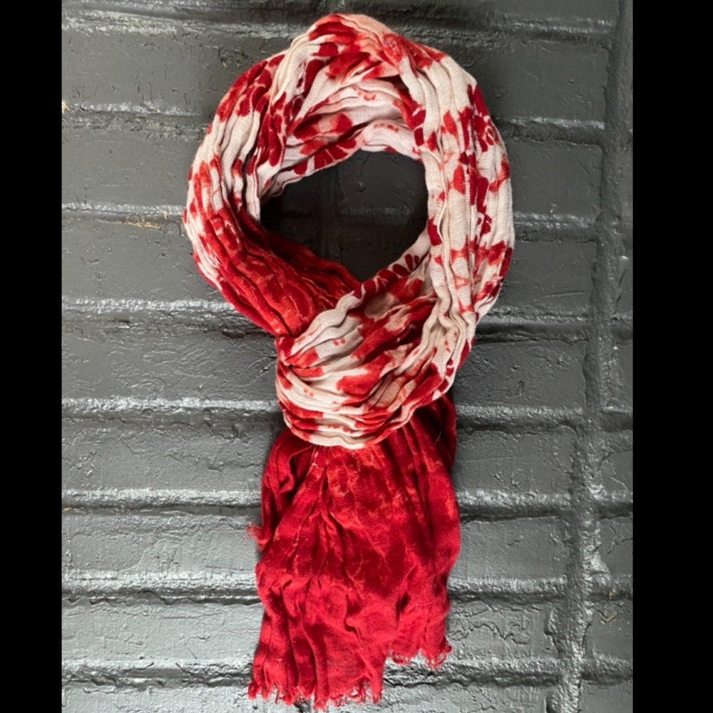 BOGO Red Linen Scarf